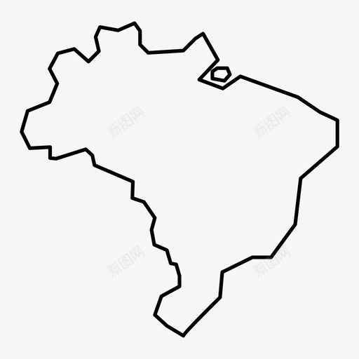 巴西地图巴西拉丁美洲图标svg_新图网 https://ixintu.com 南美洲 地图 巴西 拉丁美洲 简单