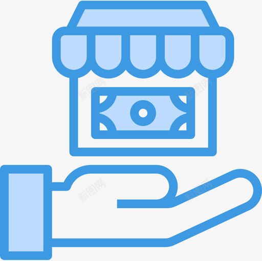 商店商业管理34蓝色图标svg_新图网 https://ixintu.com 商业管理34 商店 蓝色