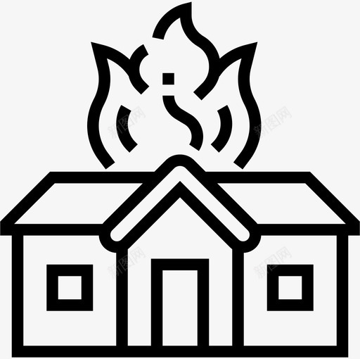 火灾保险33直系图标svg_新图网 https://ixintu.com 保险 火灾 直系