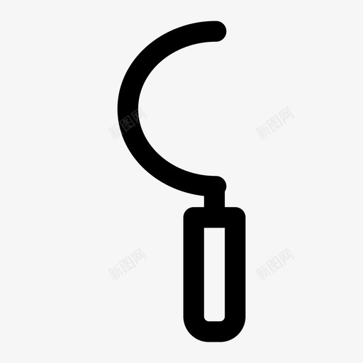 农业镰刀农业设备农具图标svg_新图网 https://ixintu.com 农业设备 农业镰刀 农具 收割工具 景观美化设备线图标包 镰刀