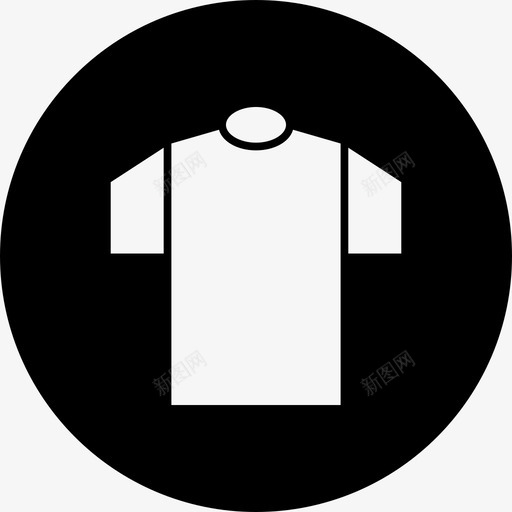 T恤服装衣服图标svg_新图网 https://ixintu.com 圆形 填充 时尚 服装 衣服