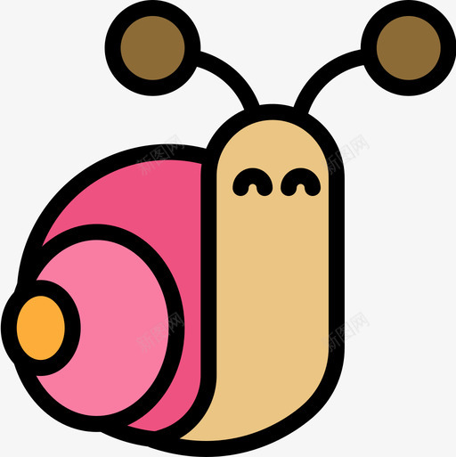 蜗牛第8季线形颜色图标svg_新图网 https://ixintu.com 第8季 线形颜色 蜗牛