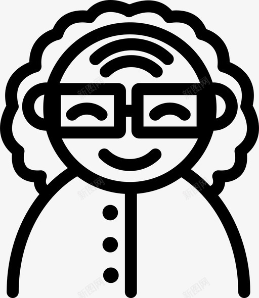 祖母血统家庭图标svg_新图网 https://ixintu.com 保姆 友谊 奶奶 家庭 祖母 血统