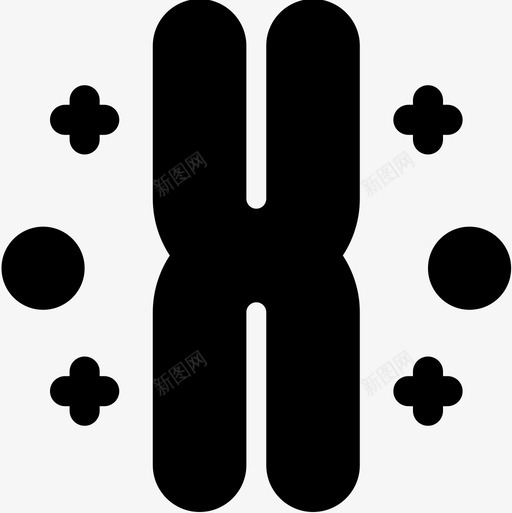 染色体生物工程12填充图标svg_新图网 https://ixintu.com 填充 染色体 生物工程