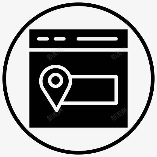 位置图方向导航图标svg_新图网 https://ixintu.com 位置图 填充 导航 方向 旅行 浏览器 路线图 黑色