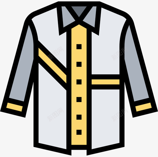 衬衫衣服93线性颜色图标svg_新图网 https://ixintu.com 线性颜色 衣服93 衬衫