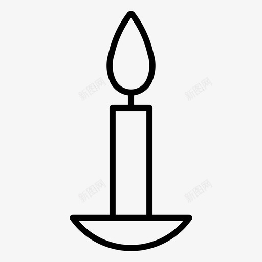 蜡烛生日烛台图标svg_新图网 https://ixintu.com 圣诞节 家用 晚餐 烛台 生日 蜡烛 设备