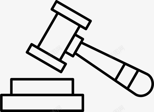 拍卖木槌锤子图标svg_新图网 https://ixintu.com 拍卖 木槌 法律 锤子