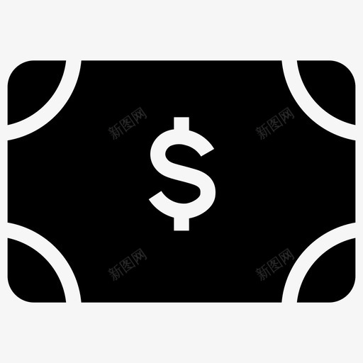 美元现金基金货币图标svg_新图网 https://ixintu.com solidglyph 基金 工资 现金 美元 货币 银行业务