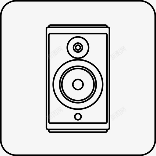 书架扬声器音频音响图标svg_新图网 https://ixintu.com 书架 娱乐 家庭 扬声器 系统 音响 音频