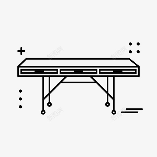 办公桌家具办公室图标svg_新图网 https://ixintu.com 办公室 办公桌 家具 工作区
