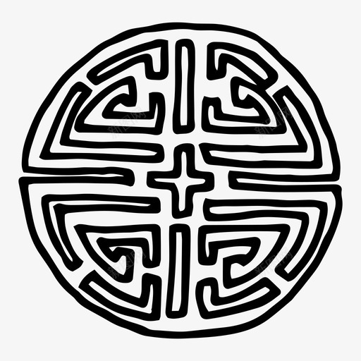 韩国玺亚洲迷宫图标svg_新图网 https://ixintu.com 亚洲 国玺 图案 杜姜 迷宫 韩国 韩国玺
