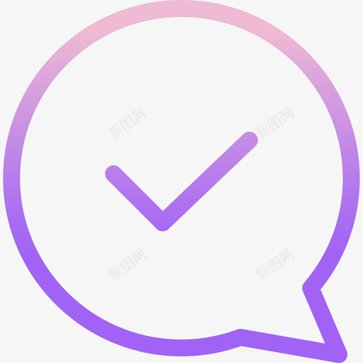 勾选基本图标10轮廓渐变svg_新图网 https://ixintu.com 勾选 图标 基本 渐变 轮廓