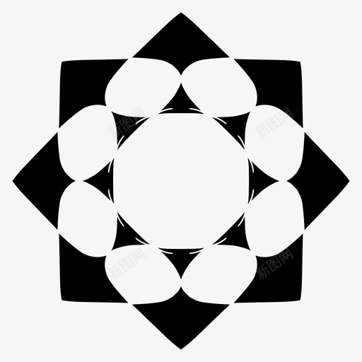 抽象花抽象图案创意图标svg_新图网 https://ixintu.com 创意设计 图案 套装 形状 抽象 曼陀罗 玫瑰花 装饰