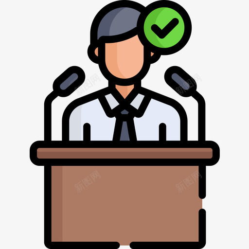 政客投票选举3直系肤色图标svg_新图网 https://ixintu.com 投票选举3 政客 直系肤色