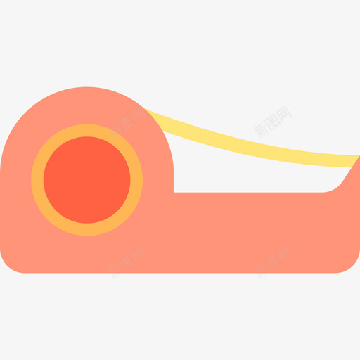 胶带文具46扁平图标svg_新图网 https://ixintu.com 扁平 文具46 胶带