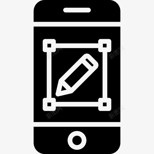 智能手机图形2实心图标svg_新图网 https://ixintu.com 图形设计2 实心 智能手机