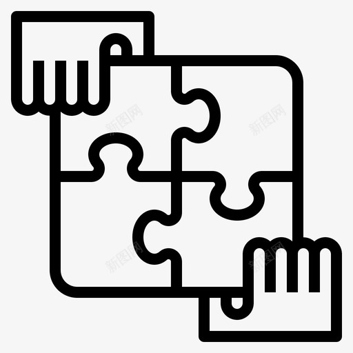 合作商业企业图标svg_新图网 https://ixintu.com 企业 合作 商业 大纲 管理 营销管理