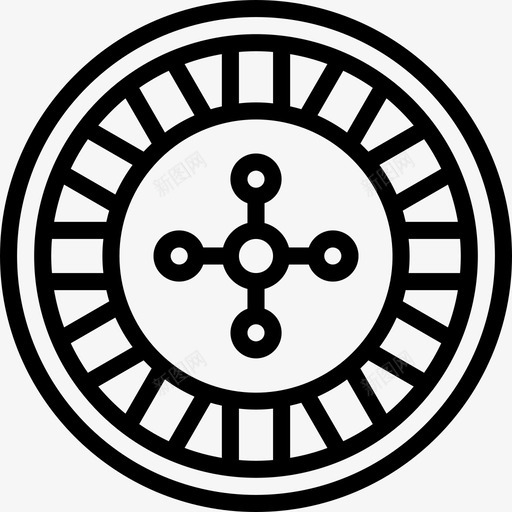 轮盘赌赌博赌场图标svg_新图网 https://ixintu.com 游戏 赌博 赌博大纲 赌场 轮盘赌