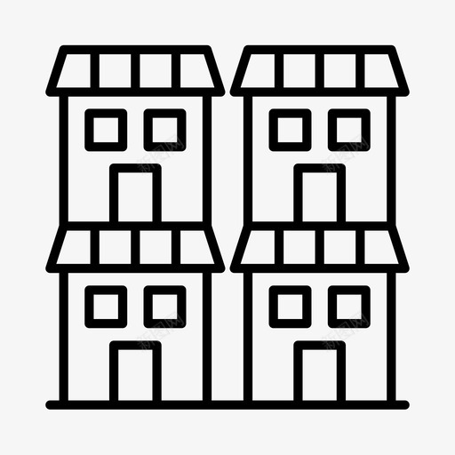 公寓非洲建筑图标svg_新图网 https://ixintu.com 住宅 公寓 别墅 城镇 建筑 非洲