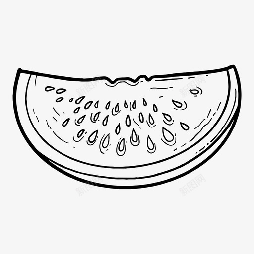西瓜食品水果图标svg_新图网 https://ixintu.com 切片 水果 红色 蔬菜 西瓜 食品