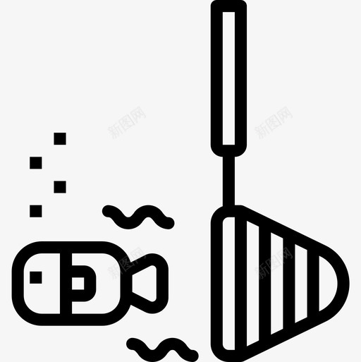 渔网钓鱼20直线图标svg_新图网 https://ixintu.com 渔网 直线 钓鱼20