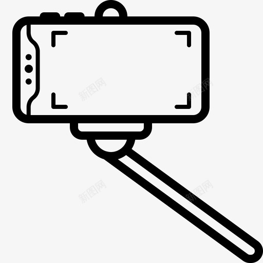 自拍棒照片自拍图标svg_新图网 https://ixintu.com 服务 照片 移动 自拍