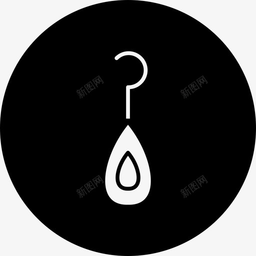 耳环时尚圆形填充物图标svg_新图网 https://ixintu.com 圆形 填充 时尚 耳环