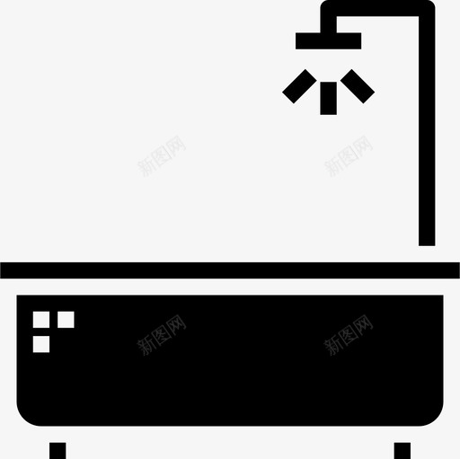 浴缸家用设备7填充图标svg_新图网 https://ixintu.com 填充 家用 浴缸 设备