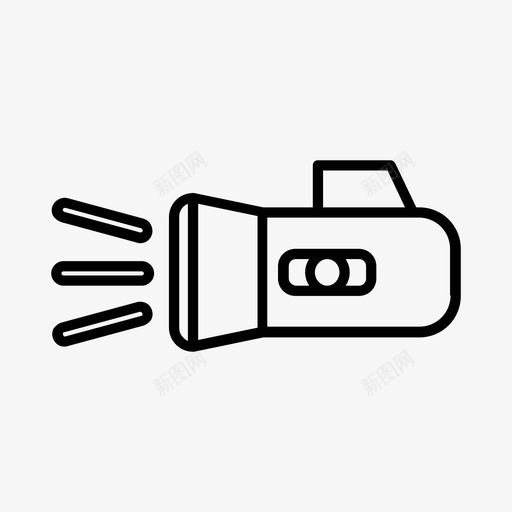手电筒探险露营图标svg_新图网 https://ixintu.com 手电筒 探险 旅行 火炬 露营