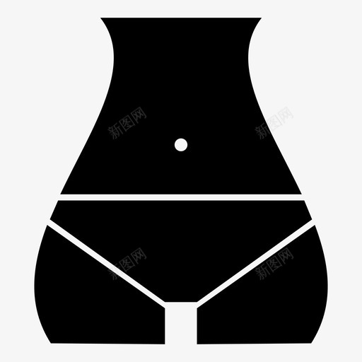 苗条身材健身图标svg_新图网 https://ixintu.com 健身 减重 局部 腰围 苗条 身材