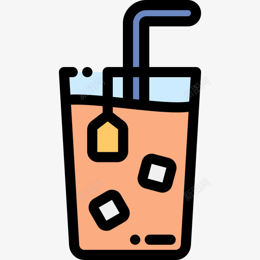 冰茶24号咖啡厅原色图标svg_新图网 https://ixintu.com 24号咖啡厅 冰茶 原色