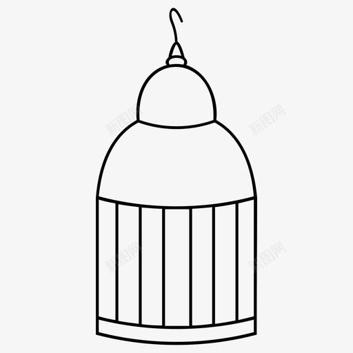 笼子动物鸟图标svg_新图网 https://ixintu.com 动物 宠物 笼子 鸟笼