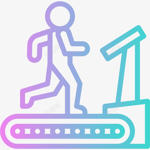跑步机跑23坡度图标svg_新图网 https://ixintu.com 坡度 跑23 跑步机