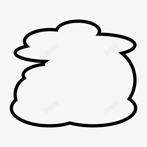 云大气气泡图标svg_新图网 https://ixintu.com 云 云线 大气 天空 存储 气泡