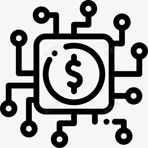 银行系统智能城市16线性图标svg_新图网 https://ixintu.com 城市 智能 系统 线性 银行