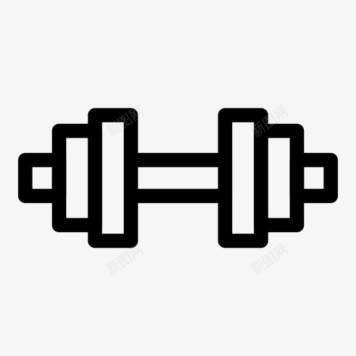 举重哑铃健身图标svg_新图网 https://ixintu.com 举重 健身 哑铃