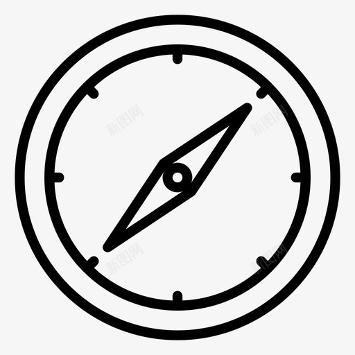 指南针冒险指示图标svg_新图网 https://ixintu.com 假日大纲 冒险 导航 指南针 指导 指示