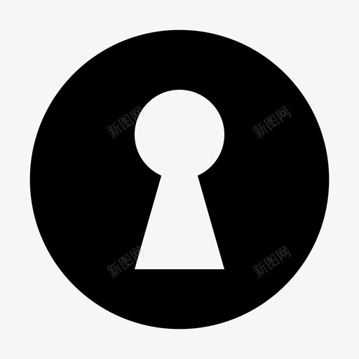 锁定加密密码图标svg_新图网 https://ixintu.com ux 加密 圆圈 安全 实心 密码 用户界面 锁定 隐私