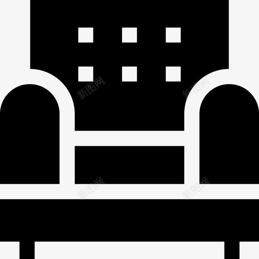 扶手椅床和早餐17满图标svg_新图网 https://ixintu.com 扶手 早餐