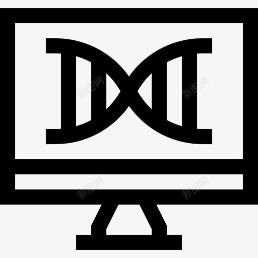 计算机生物学6线性图标svg_新图网 https://ixintu.com 生物学6 线性 计算机