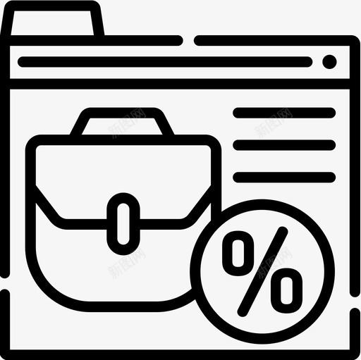 网上商店黑色星期五42线性图标svg_新图网 https://ixintu.com 线性 网上商店 黑色星期五42