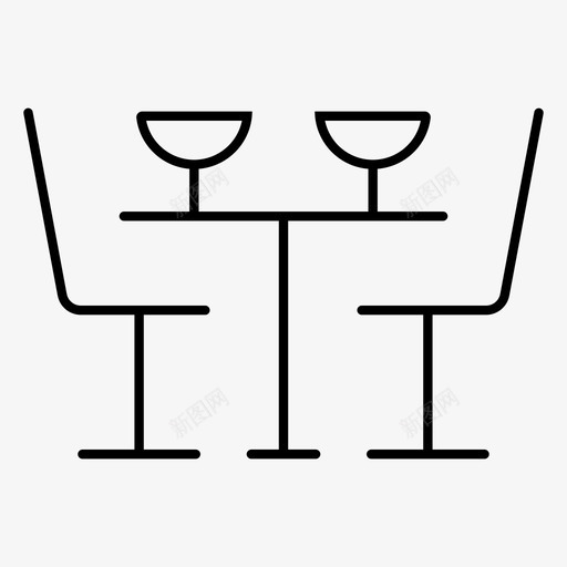 餐桌椅子餐厅图标svg_新图网 https://ixintu.com 家具 家用 椅子 设备 餐厅 餐桌