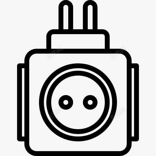 适配器电工电气图标svg_新图网 https://ixintu.com 插头 电工 电气 适配器