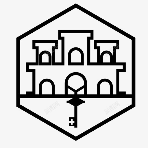 直布罗陀国旗国家世界图标svg_新图网 https://ixintu.com 世界 国家 直布罗陀国旗 轮廓六边形世界旗帜