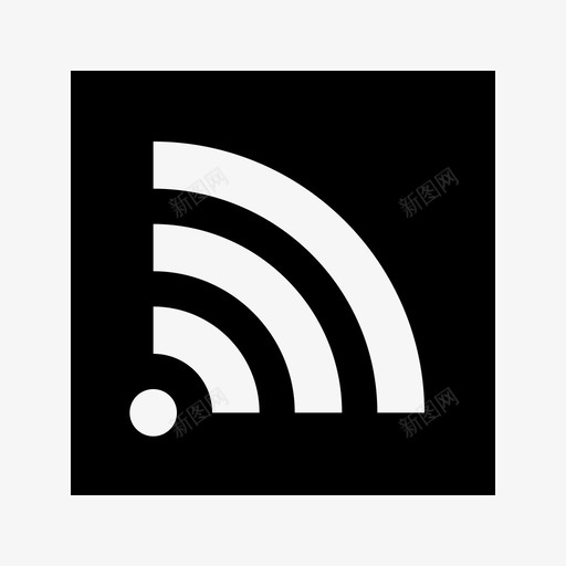 rss博客新闻图标svg_新图网 https://ixintu.com rss ui-ux 分享 博客 实心 帖子 新闻 方块 订阅