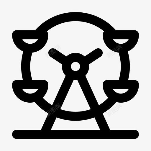 摩天轮游乐场嘉年华图标svg_新图网 https://ixintu.com 公园 嘉年华 摩天轮 游乐场 轮子 飞人游乐场黑线