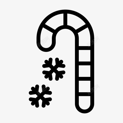 糖果甘蔗糖礼物图标svg_新图网 https://ixintu.com 冬季 冬季系列 甘蔗糖 甜食 礼物 糖果