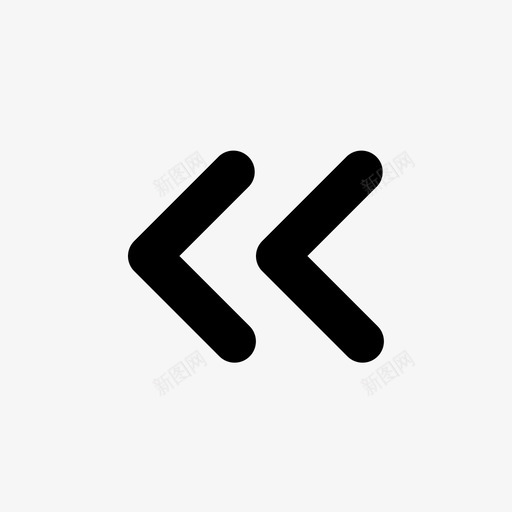 双左V形左双V形箭头图标svg_新图网 https://ixintu.com 双左V形 左双V形 箭头