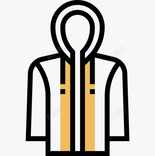 连帽衫衣服95黄色阴影图标svg_新图网 https://ixintu.com 衣服95 连帽衫 黄色阴影
